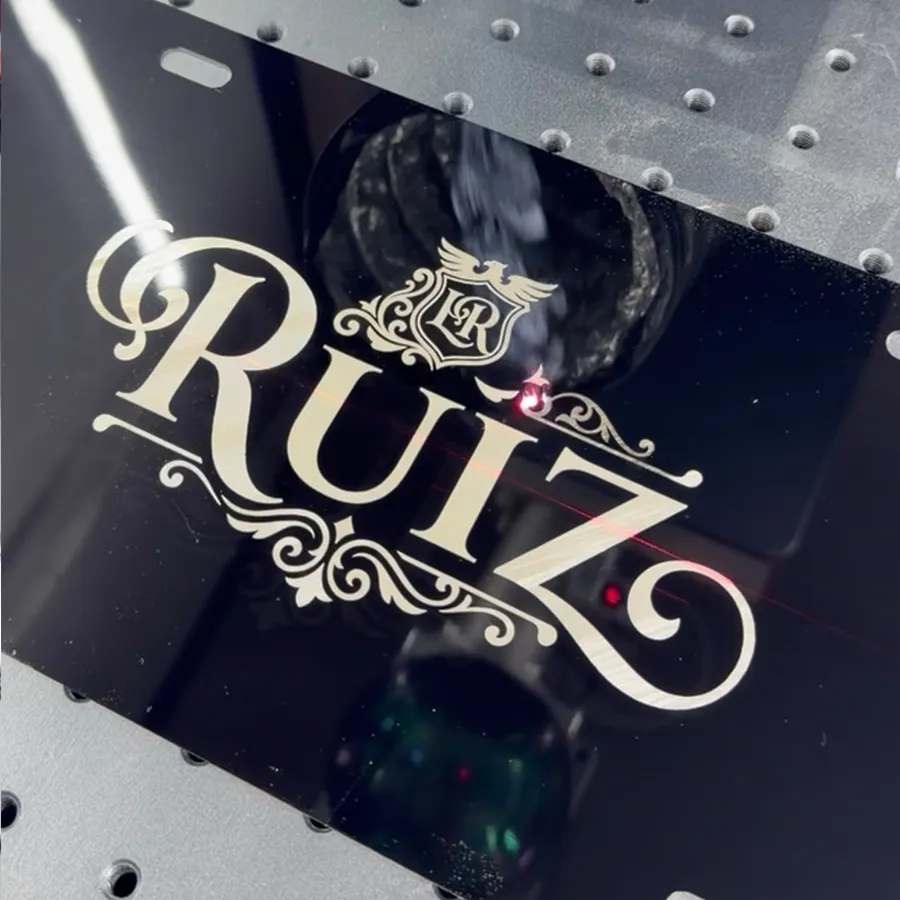 Custom engraved metal decorative plates with ornate designs