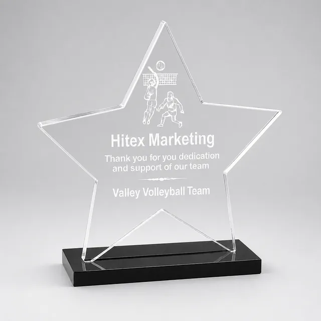 Pointed Starfire Star Acrylic Award