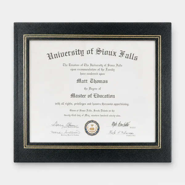 Leatherette certificate holder