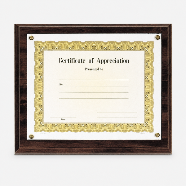 Cherry certificate holder, example engraving